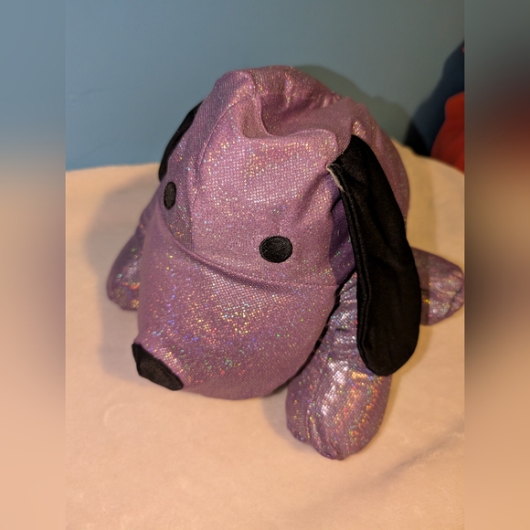 Sensory Purple Stuffed Animal Beanie Bag Dog Pre-owned - Picture 1 of 9